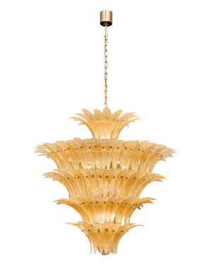 Glass Palmette Chandelier