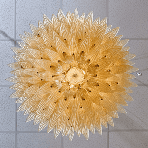 Glass Palmette Chandelier