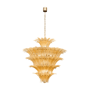 Glass Palmette Chandelier