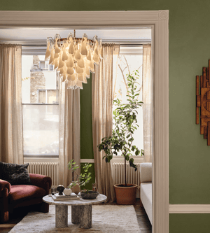 Lunara White Glass Chandelier