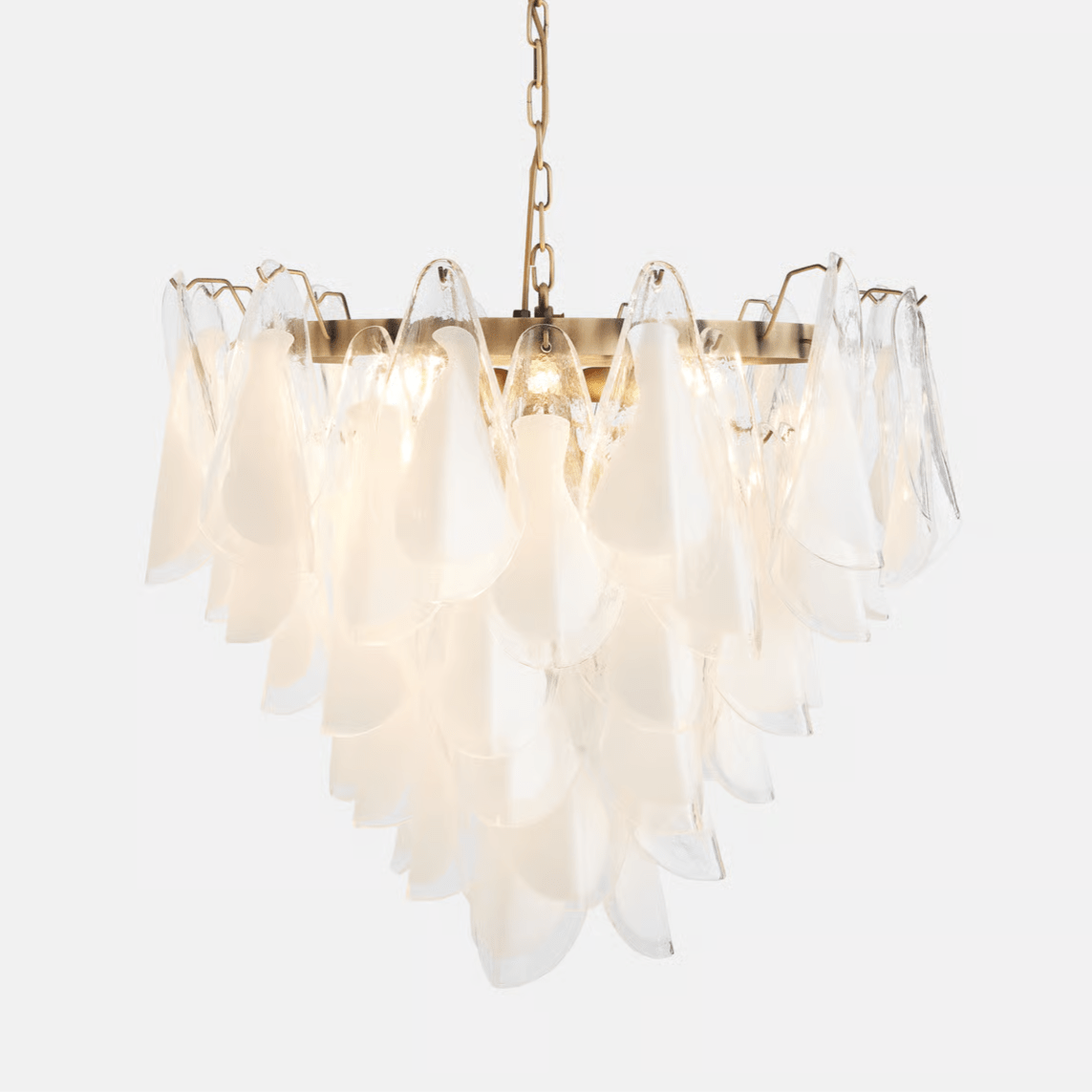 Lunara White Glass Chandelier