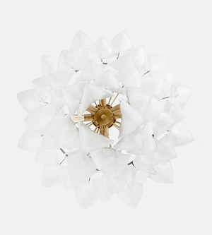 Lunara White Glass Chandelier