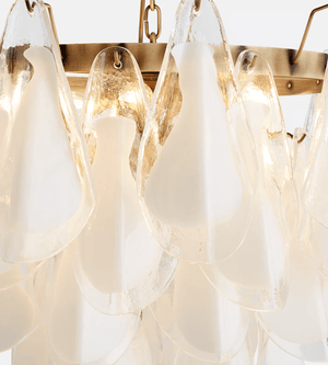 Lunara White Glass Chandelier
