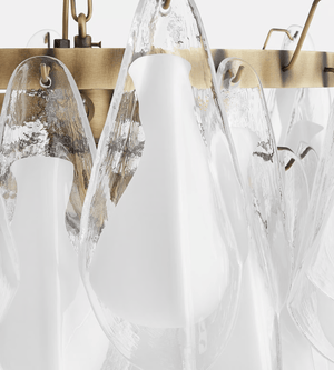 Lunara White Glass Chandelier