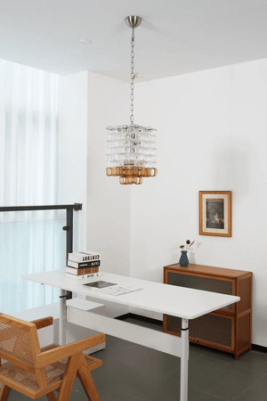 Glass Poliarte Interlocking Chandelier