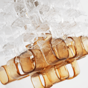 Glass Poliarte Interlocking Chandelier