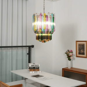 Prismatic Glass Colorful Chandelier