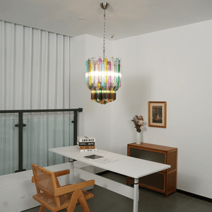 Prismatic Glass Colorful Chandelier