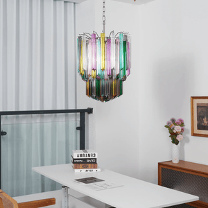 Prismatic Glass Colorful Chandelier