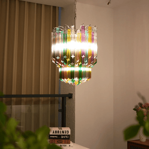Prismatic Glass Colorful Chandelier