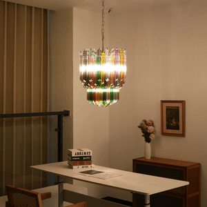 Prismatic Glass Colorful Chandelier