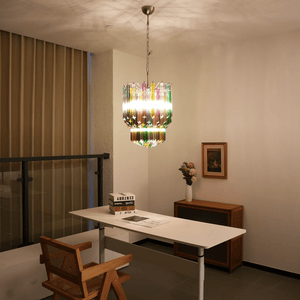 Prismatic Glass Colorful Chandelier