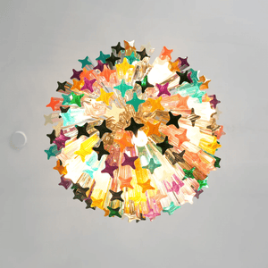 Prismatic Glass Colorful Chandelier