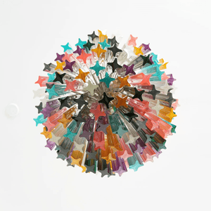 Prismatic Glass Colorful Chandelier