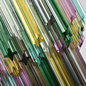 Prismatic Glass Colorful Chandelier