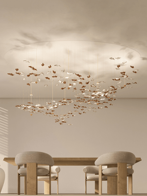 Leaf Twisted Sculptural Customize Chandelier