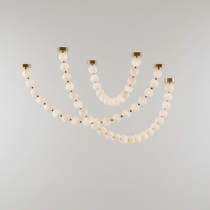 Pearl Glass Necklace Balls Chandelier