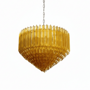 Prism Amber Glass Chandelier
