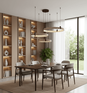 Celestial Orbit Travertine Chandelier