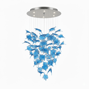 Multicolor Crystal Maple Leaf Chandelier