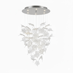 Multicolor Crystal Maple Leaf Chandelier