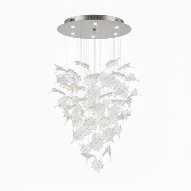 Multicolor Crystal Maple Leaf Chandelier