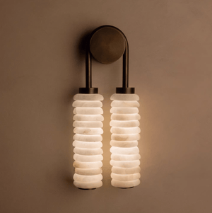 Calla Ribbed Alabaster Sconce