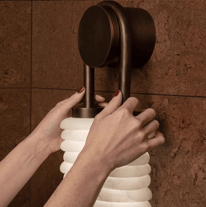 Calla Ribbed Alabaster Sconce