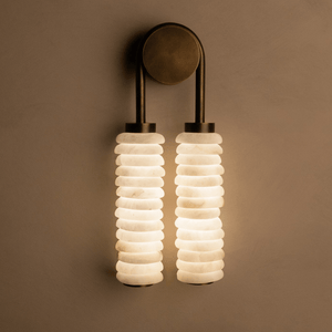 Calla Ribbed Alabaster Sconce