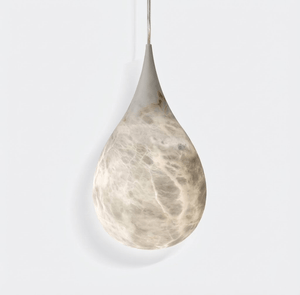 Alabaster Raindrop Pendant Light