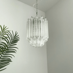 Transparant Glass Prism Chandelier