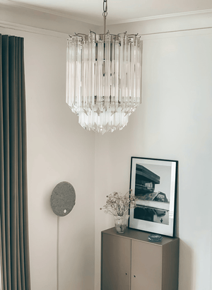 Transparant Glass Prism Chandelier