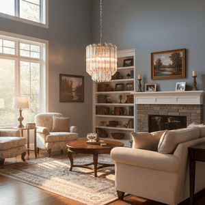 Transparant Glass Prism Chandelier