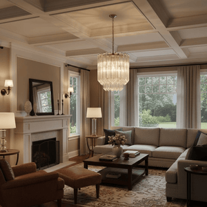 Transparant Glass Prism Chandelier