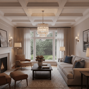 Transparant Glass Prism Chandelier