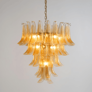 Amber Murano Glass Petals Chandelier