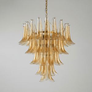Amber Murano Glass Petals Chandelier