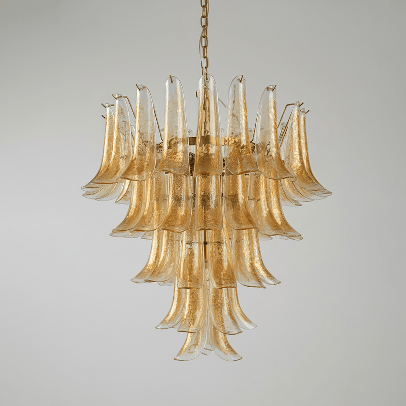 Amber Glass Petals Chandelier – detail 21
