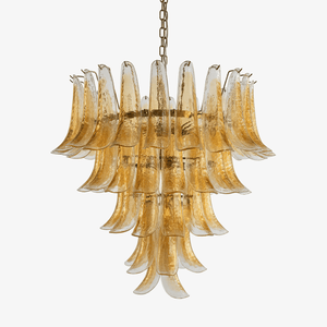 Amber Murano Glass Petals Chandelier