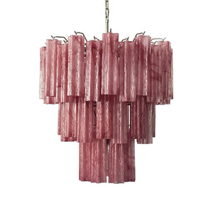 Pink Glass Tubes Chandelier