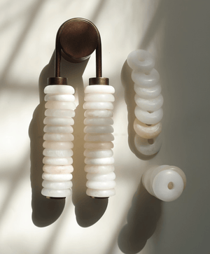 Calla Ribbed Alabaster Sconce
