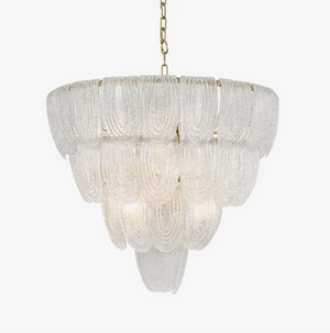 Layered Glass Petal Chandelier
