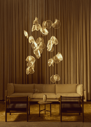 Luminous Glass Petals Pendant Lamp