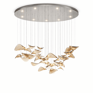 Wave Floating Leaf Chandelier
