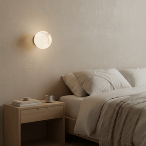 Alabaster Mini Orb Wall Lamp