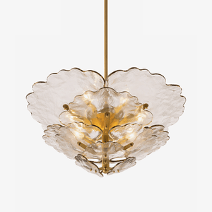 Verdant Petal Glass Chandelier