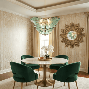 Verdant Petal Glass Chandelier