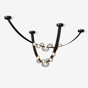 Orvyn Leather Arc Chandelier