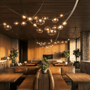 Orvyn Leather Arc Chandelier