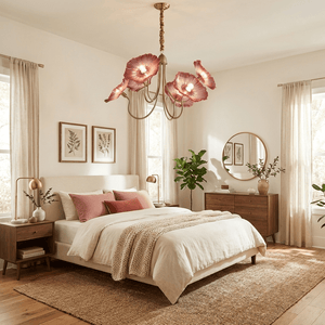 Lotus Leaf Glass Chandelier